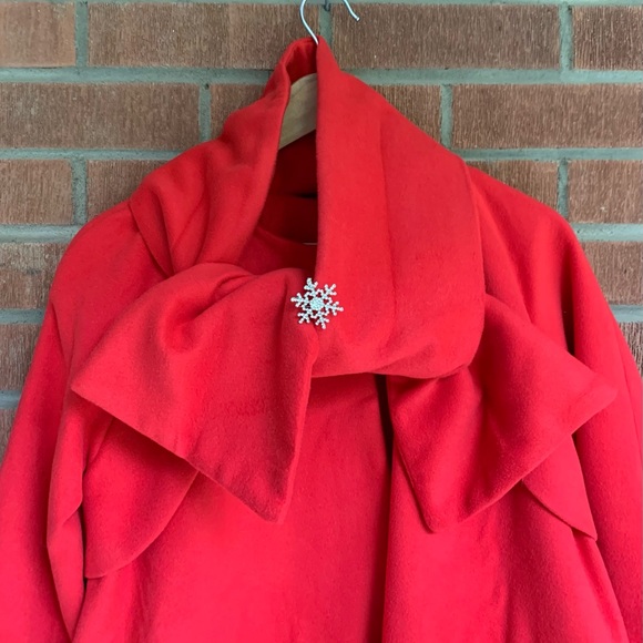 🌹🎀HANDMADE red swing cape coat - Picture 2 of 8